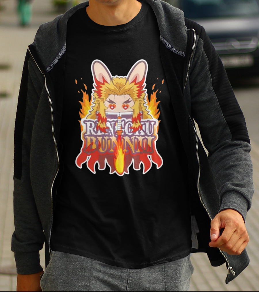 Bunnii Gang Rengoku Bunnii Fire Ears T-Shirt