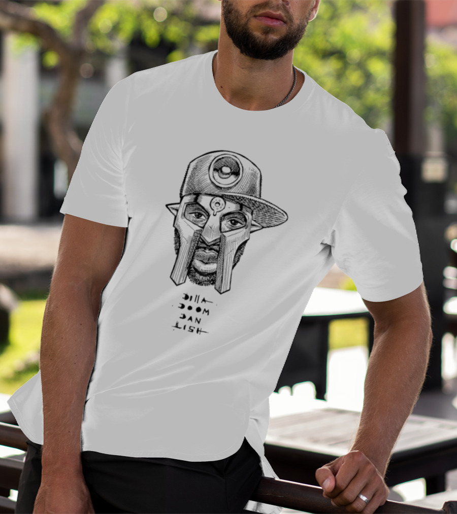 Dilla Doom Dan Lish Hip Hop Icon Sketch T-Shirt