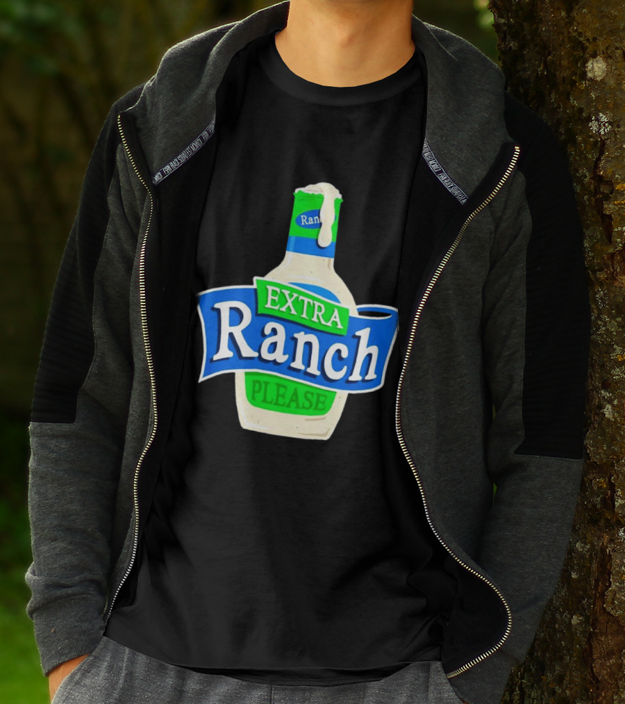 Extra Ranch Please Bottle Font T-Shirt