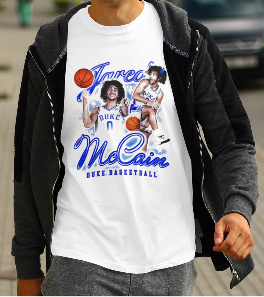 Jared McCain Duke Basketball Player With Ball T-Shirt