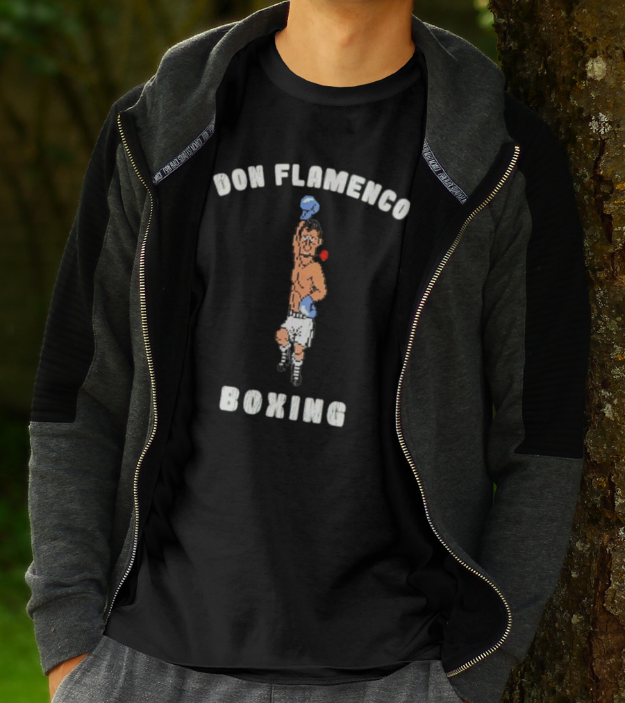 Don Flamenco Boxing Retro Video Game Character Victory Pose T-Shirt