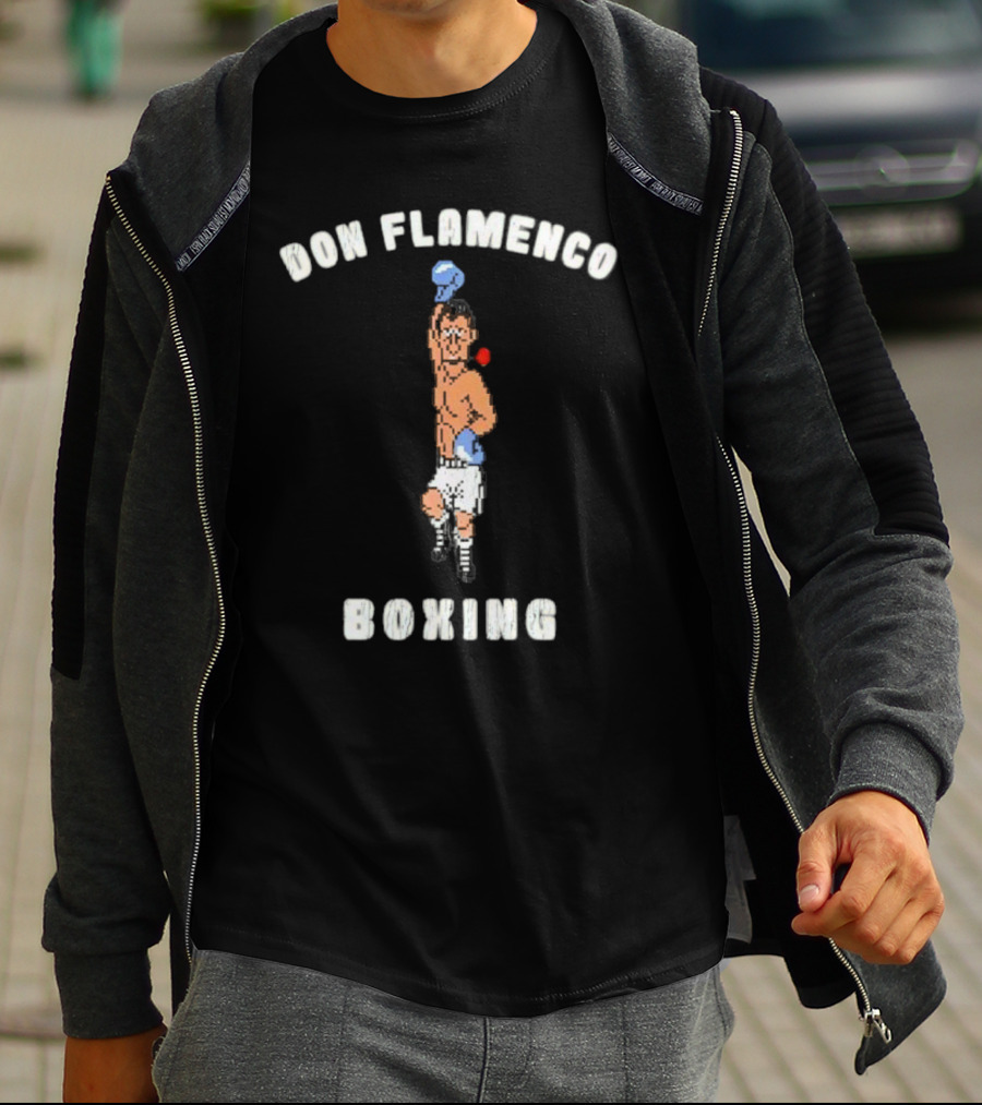 Don Flamenco Boxing Retro Video Game Character Victory Pose T-Shirt