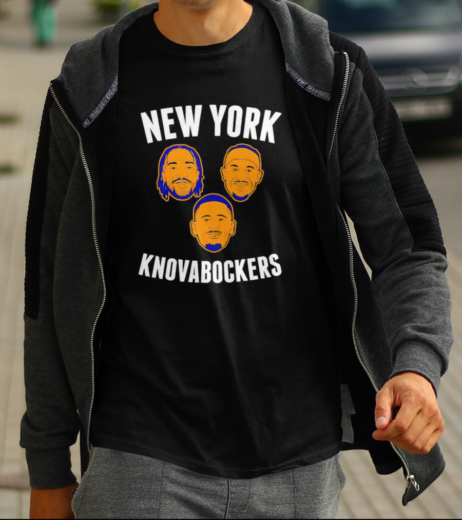 New York Knovabockers Basketball Parody Faces T-Shirt