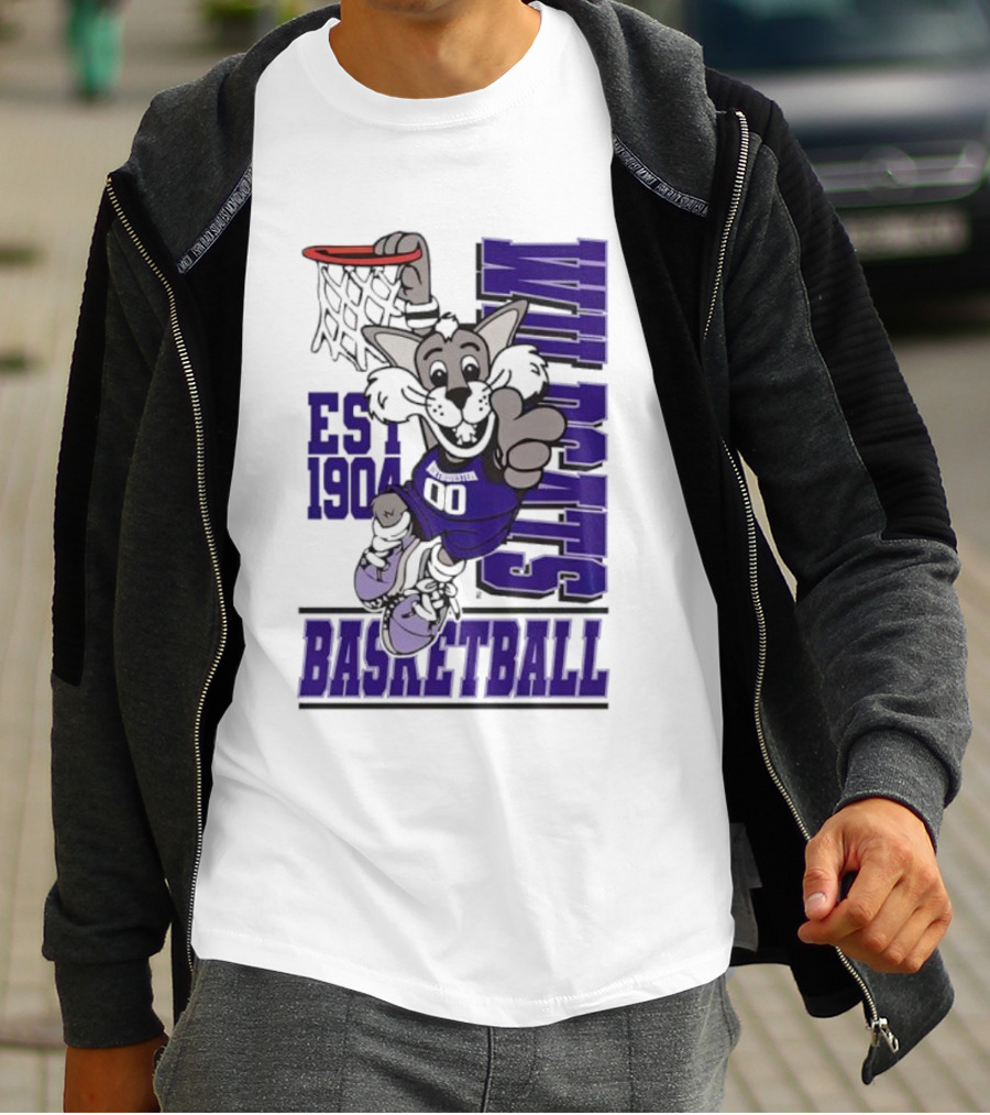 Northwestern Wildcats Basketball Willie Dunk Est 1904 T-Shirt