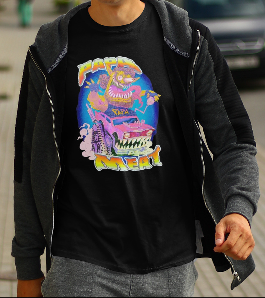 Papa Meat Monster Truck Adventure T-Shirt