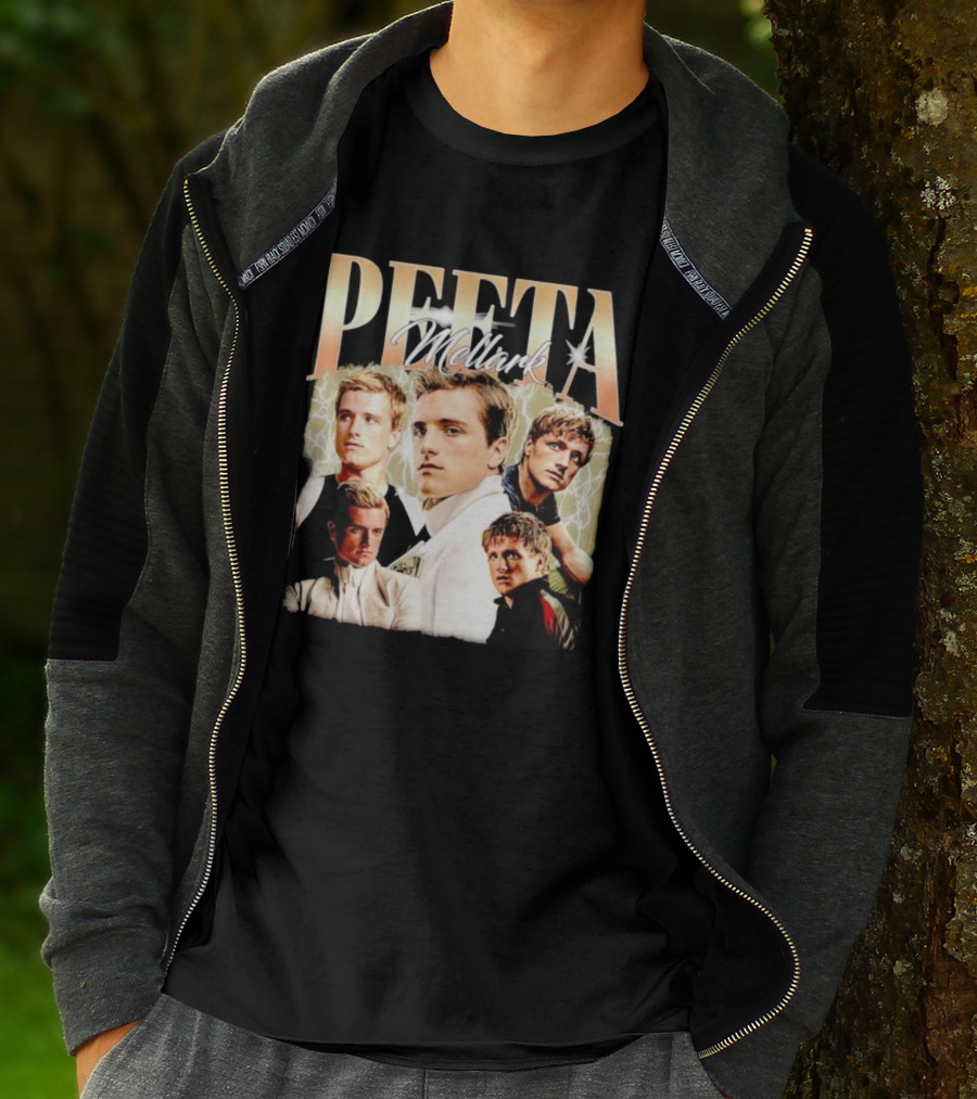 Peeta Mellark Actor Vintage Style Collage T-Shirt