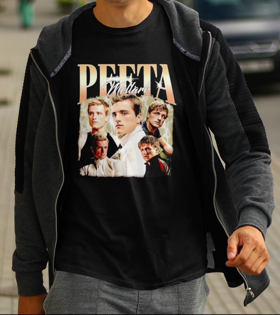 Peeta Mellark Actor Vintage Style Collage T-Shirt
