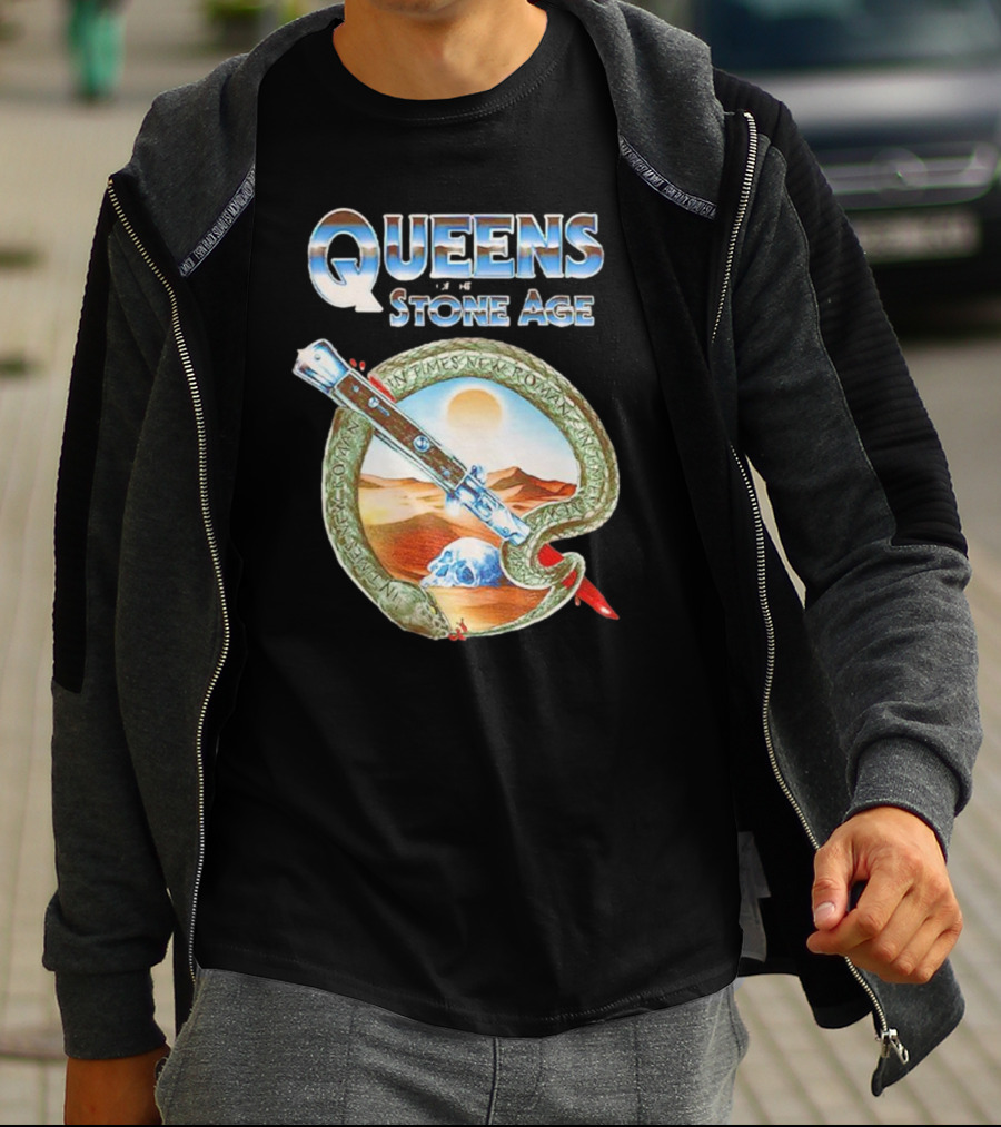 Queens Of The Stone Age Desert Snake Skull T-Shirt