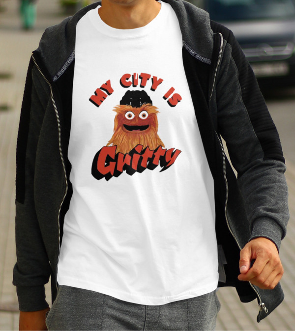 Philadelphia Flyers My City Is Gritty Mascot T-Shirt