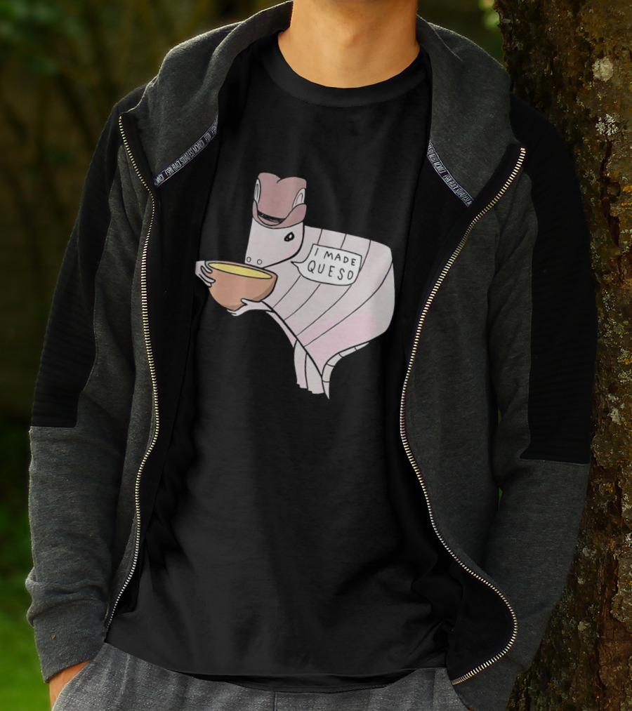Quesodillo I Made Queso Armadillo Holding Cheese Bowl T-Shirt