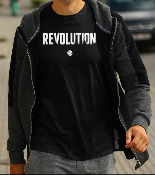 Revolutionx Revolution White Text With Circular T-Shirt