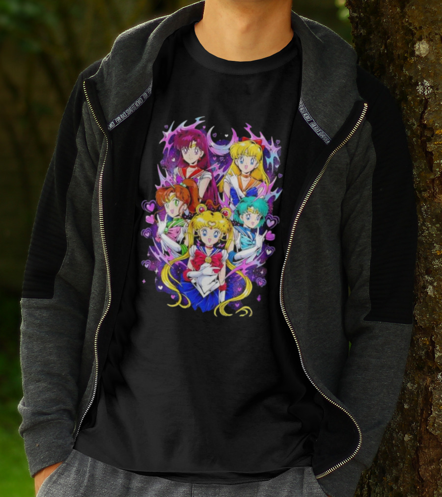 Sailor Moon Justice Serenity Usagi Tsukino And Sailor Guardians Anime T-Shirt