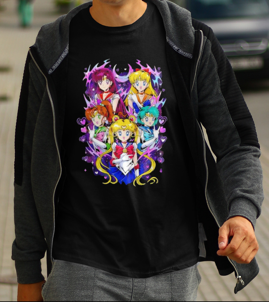 Sailor Moon Justice Serenity Usagi Tsukino And Sailor Guardians Anime T-Shirt