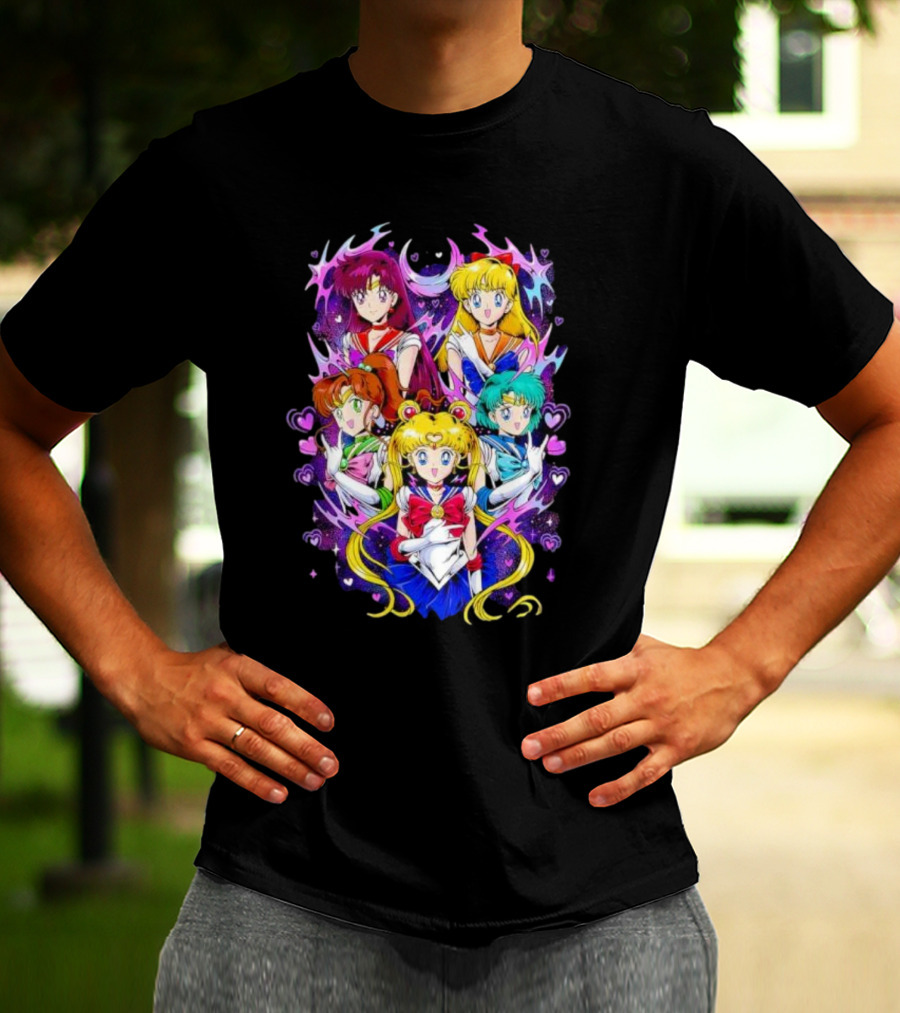 Sailor Moon Justice Serenity Usagi Tsukino And Sailor Guardians Anime T-Shirt