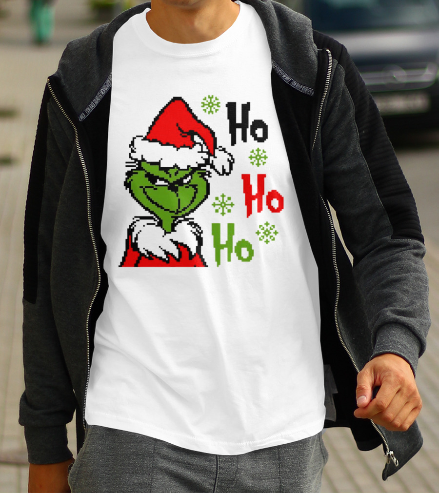 Santa Grinch Ho Ho Ho Merry Christmas T-Shirt