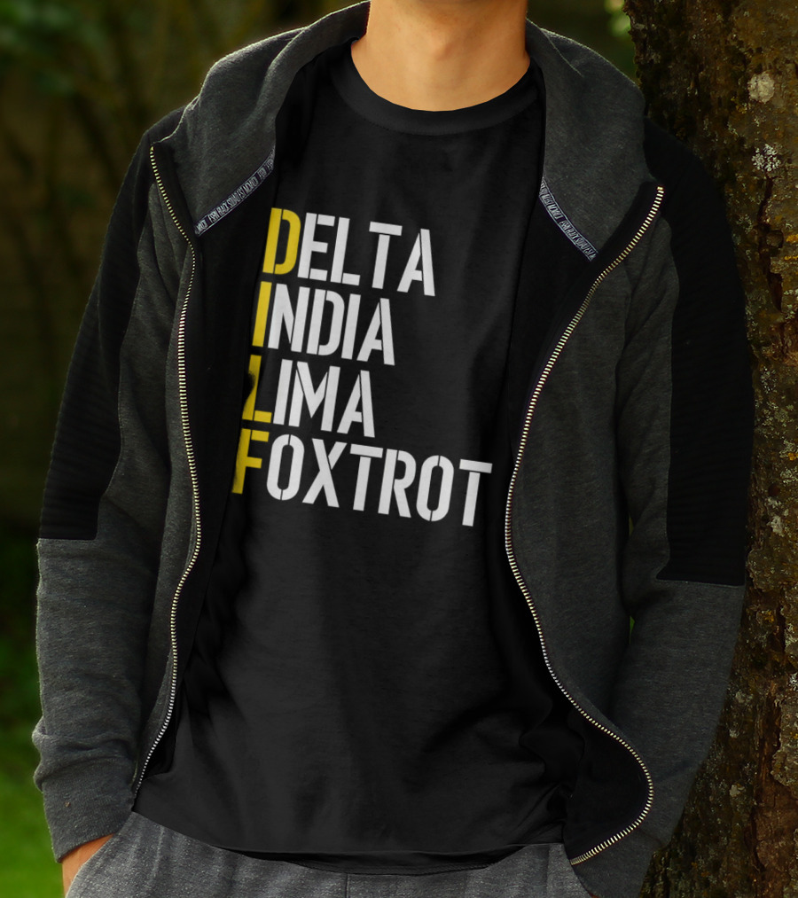 Dilf Delta India Lima Foxtrot Phonetic Alphabet Humor T-Shirt