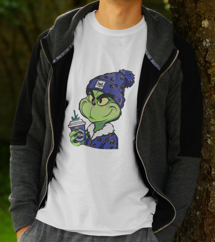 Grinch Boujee Baltimore Ravens Coffee Lover T-Shirt