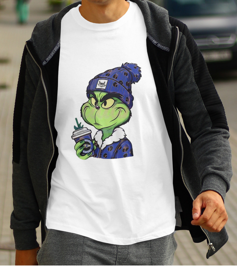 Grinch Boujee Baltimore Ravens Coffee Lover T-Shirt