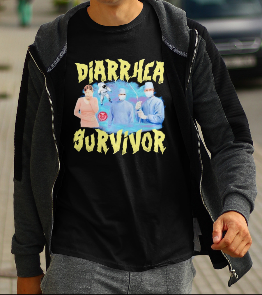 Diarrhea Survivor Funny Medical Humor With Doctors And Patient T-Shirt