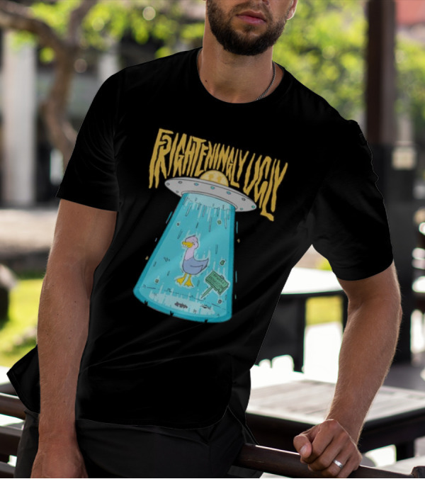 Frighteningly Ugly UFO Duck Abduction T-Shirt
