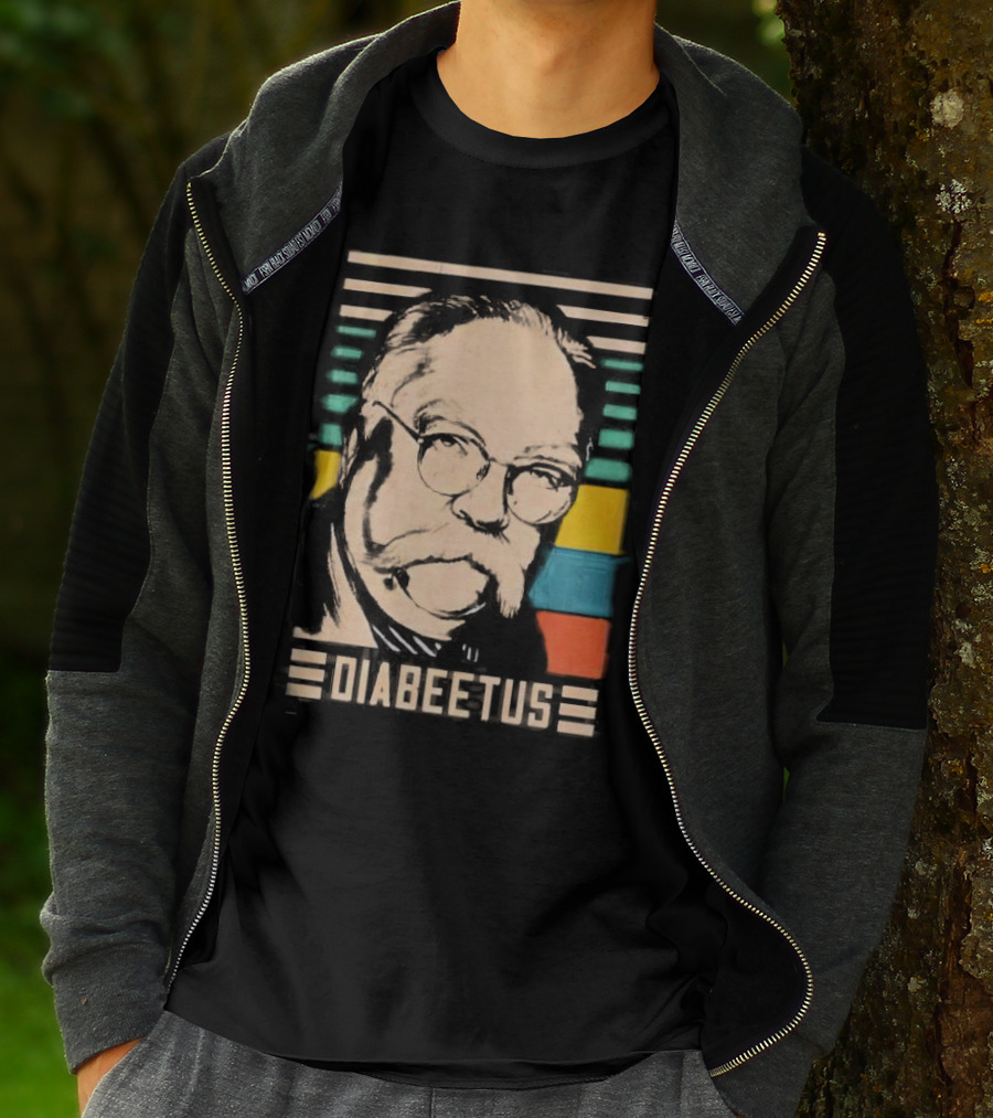 Diabeetus Wilford Brimley Vintage Retro Stripes T-Shirt