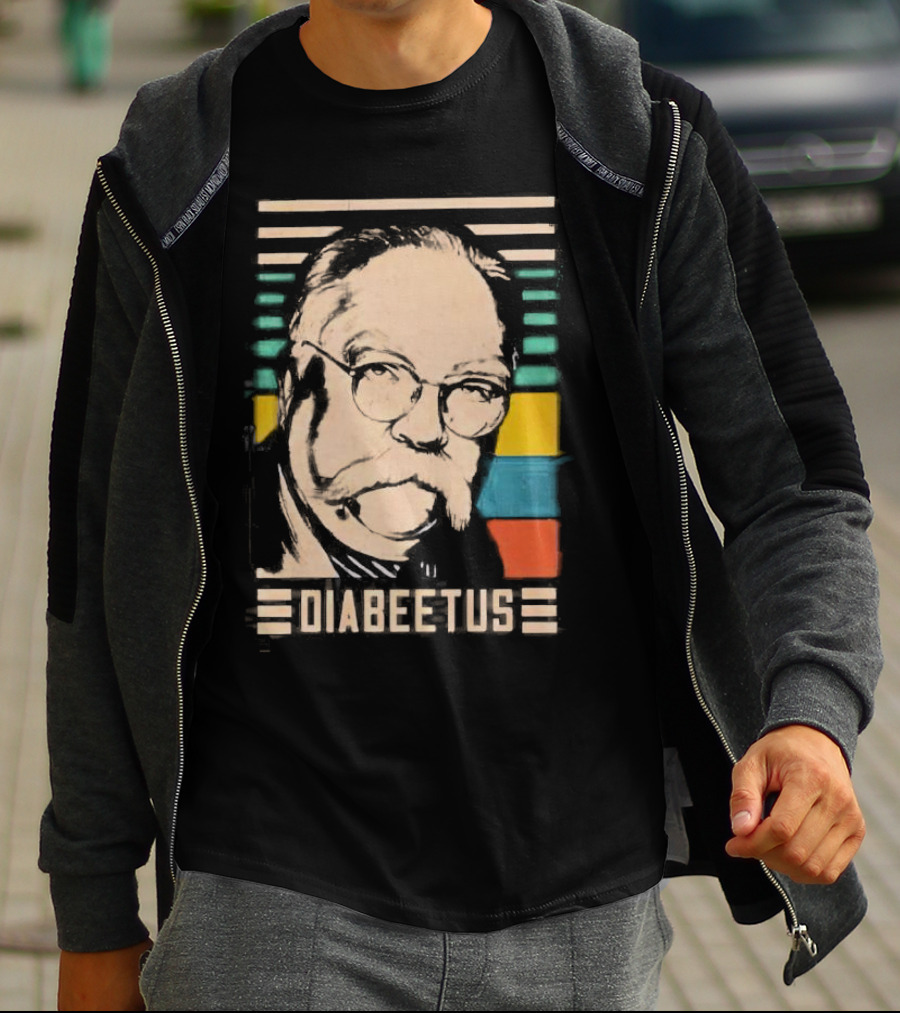 Diabeetus Wilford Brimley Vintage Retro Stripes T-Shirt