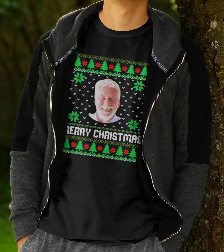 Merry Christmas Personalized Family Photo Face T-Shirt