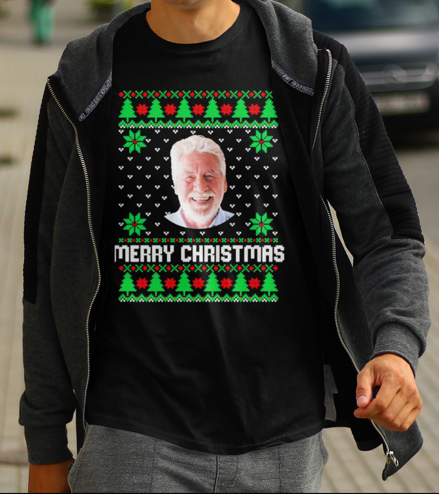 Merry Christmas Personalized Family Photo Face T-Shirt