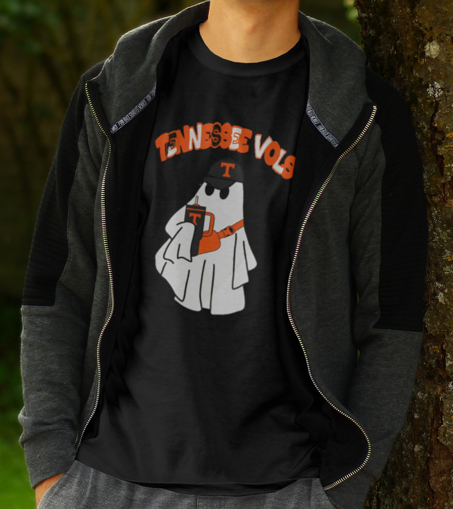 TENNESSEE VOLS GHOST WITH HAT AND DRINK T-Shirt