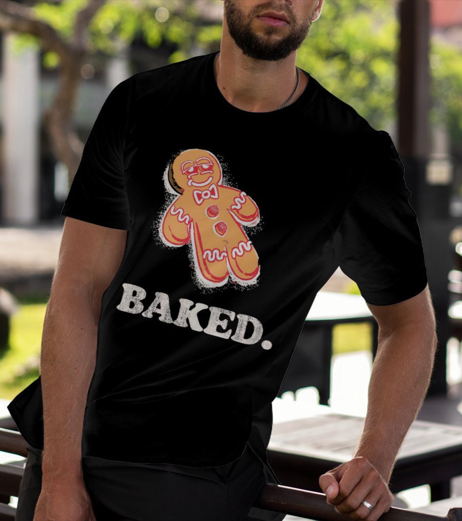 Baked Gingerbread Christmas Cookie Humor T-Shirt