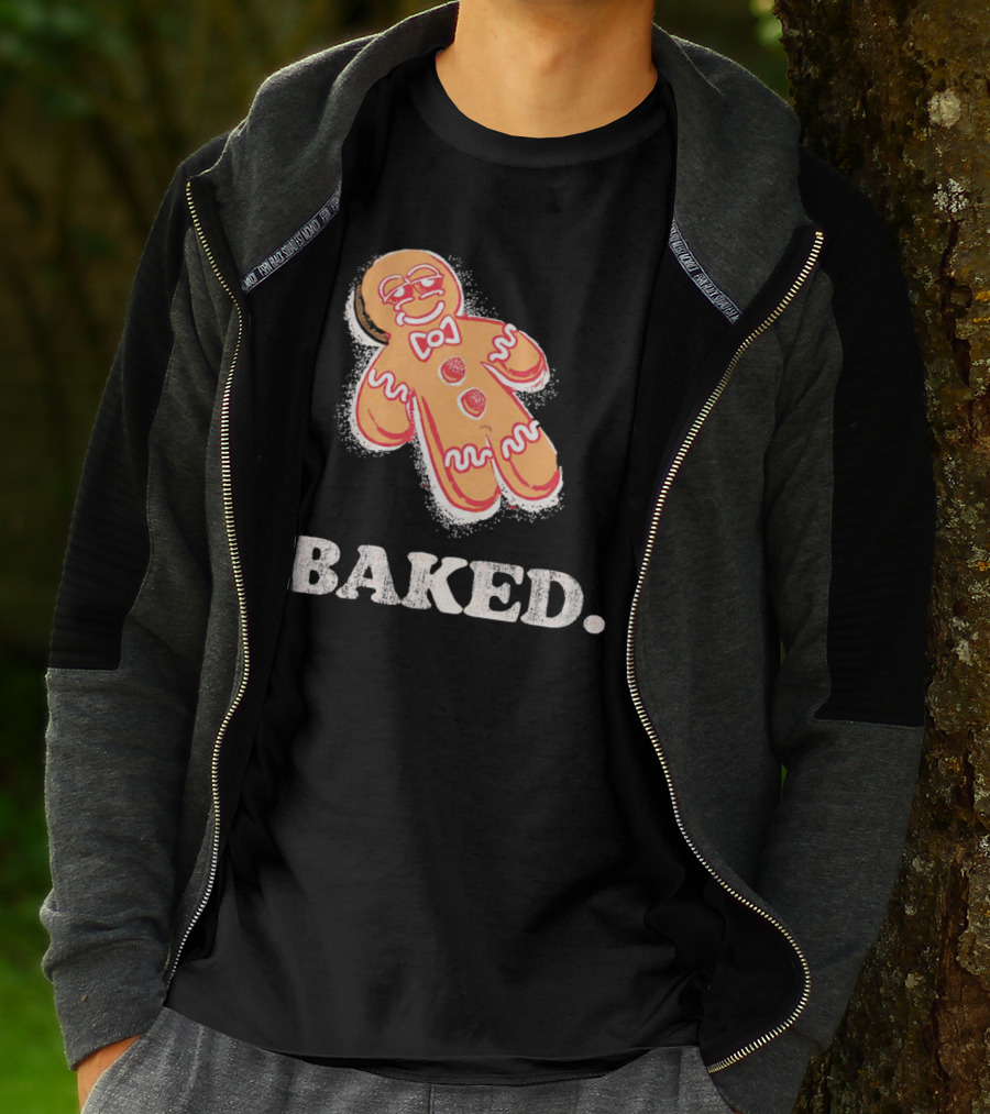 Baked Gingerbread Christmas Cookie Humor T-Shirt