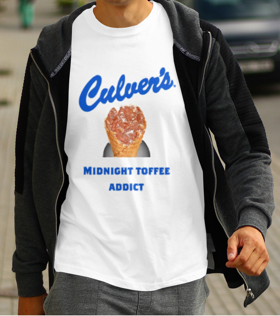 Culver’s Midnight Toffee Addict Ice Cream Cone Fan Favorite T-Shirt