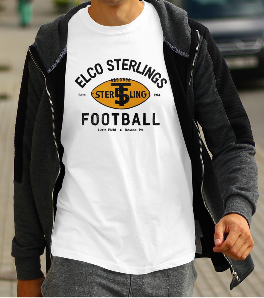 Elco Sterlings Football Latta Field Roscoe PA Est 1914 T-Shirt