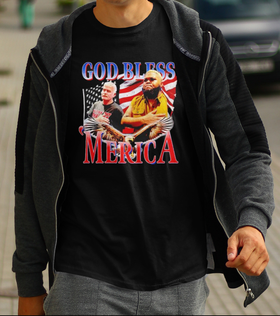 GOD BLESS ‘MERICA Vintage American Flag And Bald Eagle T-Shirt