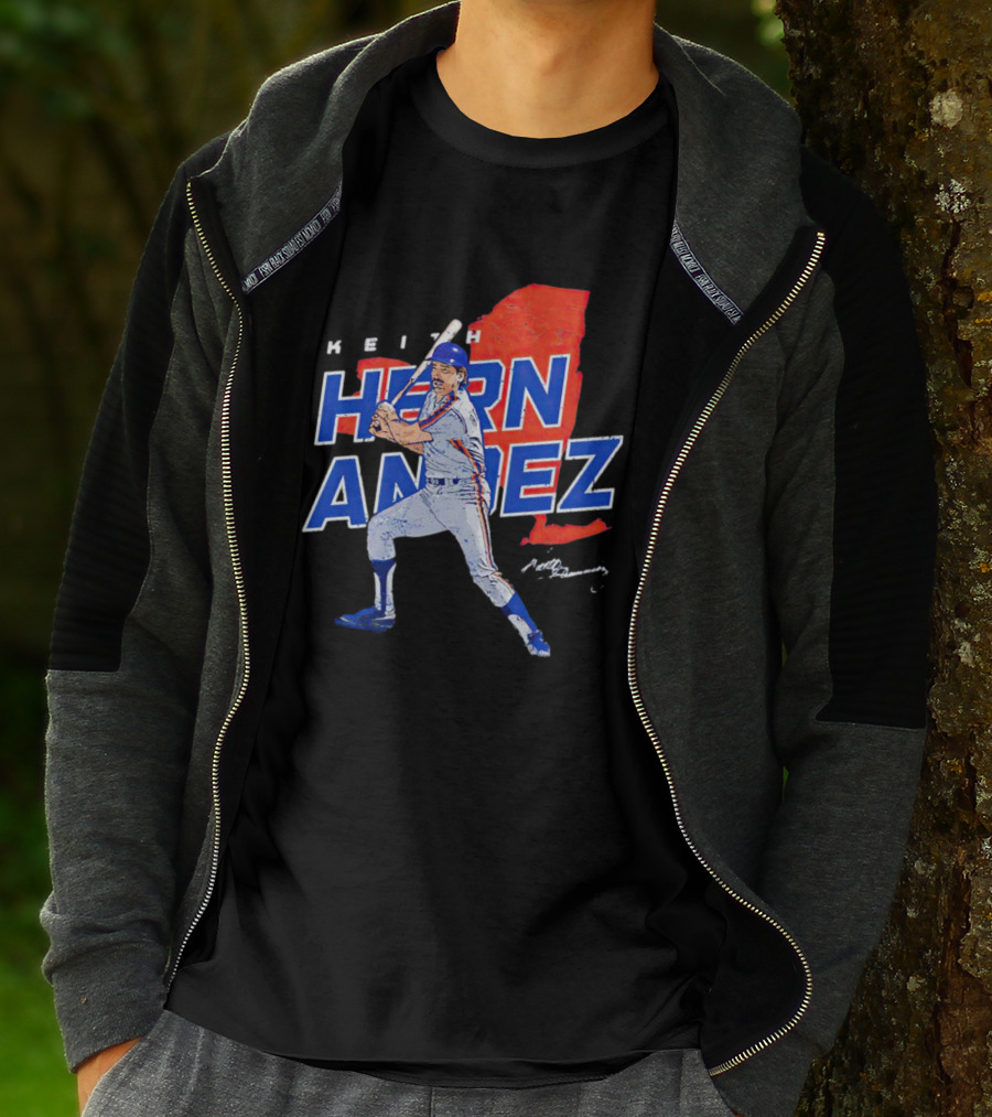 Keith Hernandez New York Player Signature Map T-Shirt