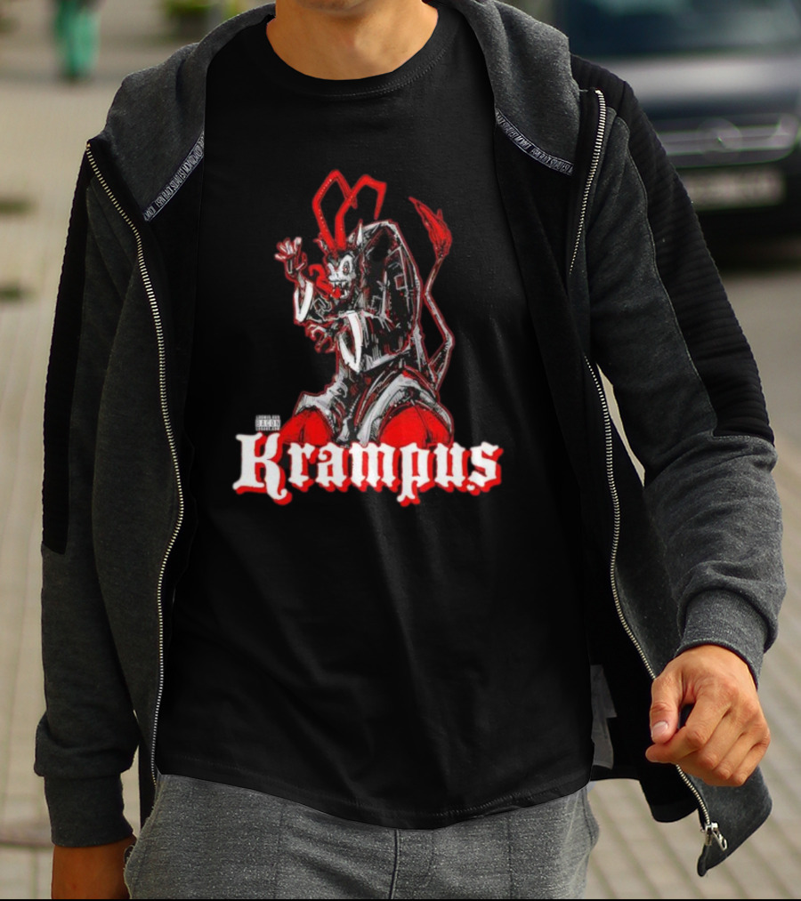 Krampus IV Explicit Content Warning Parental Advisory T-Shirt