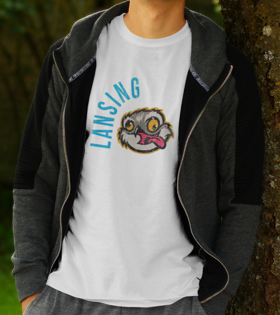 Lansing Baseball Club Owl Mascot T-Shirt