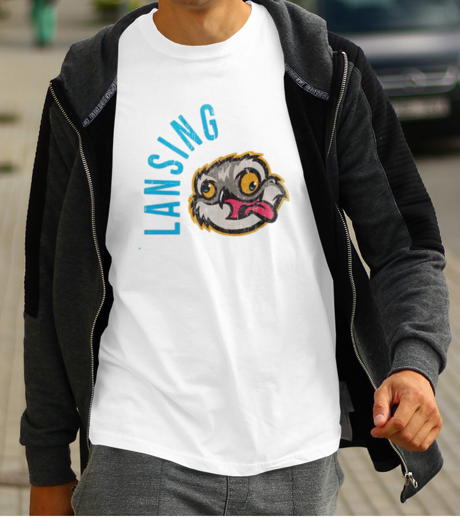 Lansing Baseball Club Owl Mascot T-Shirt