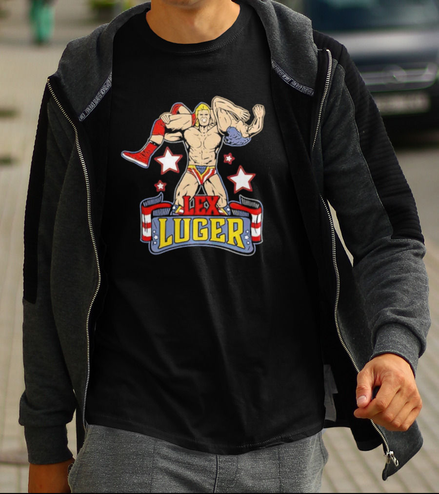 Lex Luger Wrestling Icon Stars And Stripes Torture Rack T-Shirt