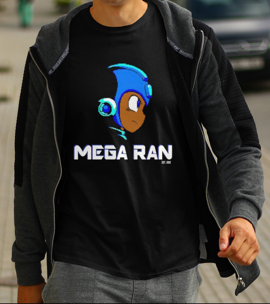 Mega Ran 8-bit EST. 2007 Retro Gaming Character T-Shirt
