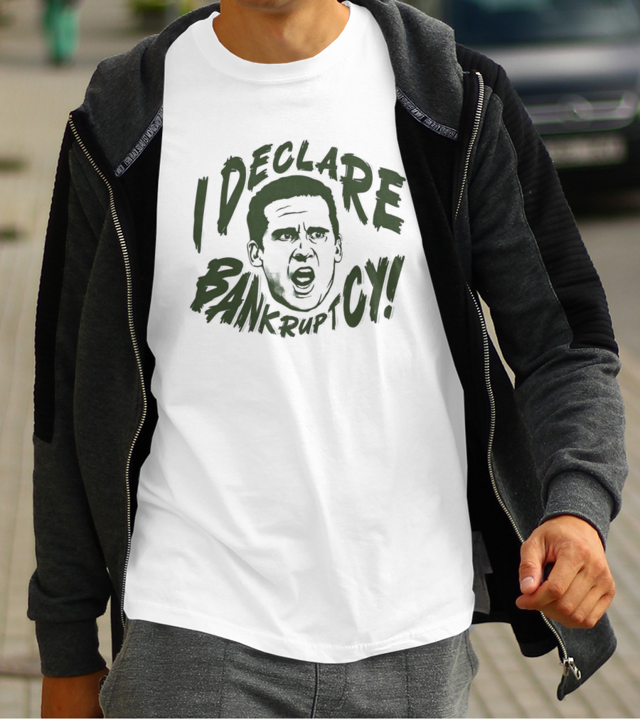 Michael Scott The Office I Declare Bankruptcy Face T-Shirt
