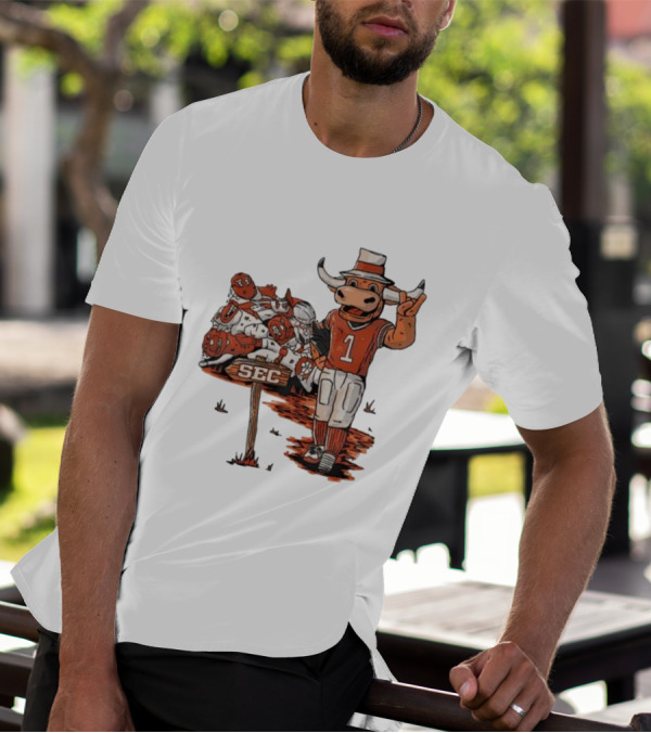 Texas Longhorns Mascot Celebrating SEC Victory T-Shirt