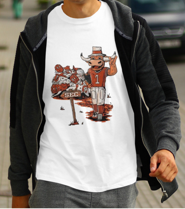 Texas Longhorns Mascot Celebrating SEC Victory T-Shirt