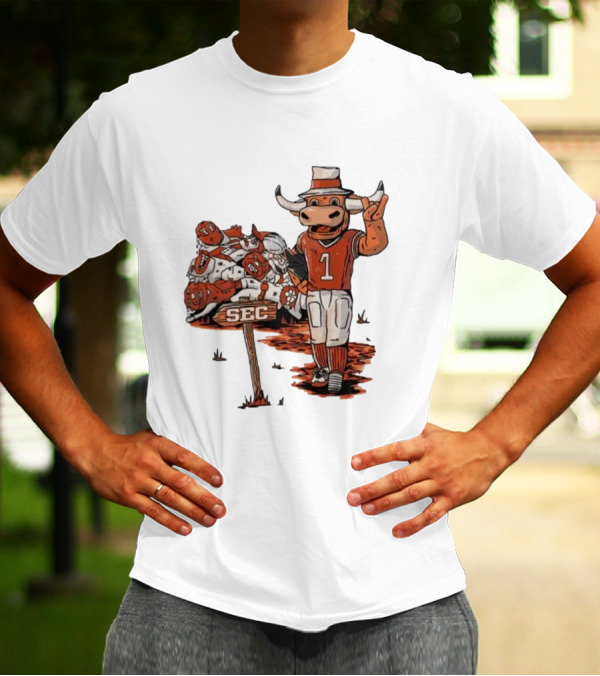 Texas Longhorns Mascot Celebrating SEC Victory T-Shirt