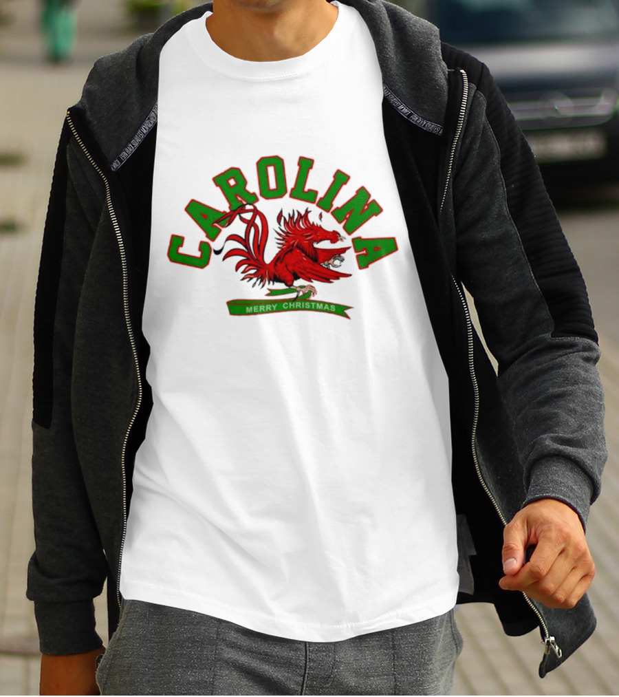 Carolina Gamecock Merry Christmas Rooster T-Shirt