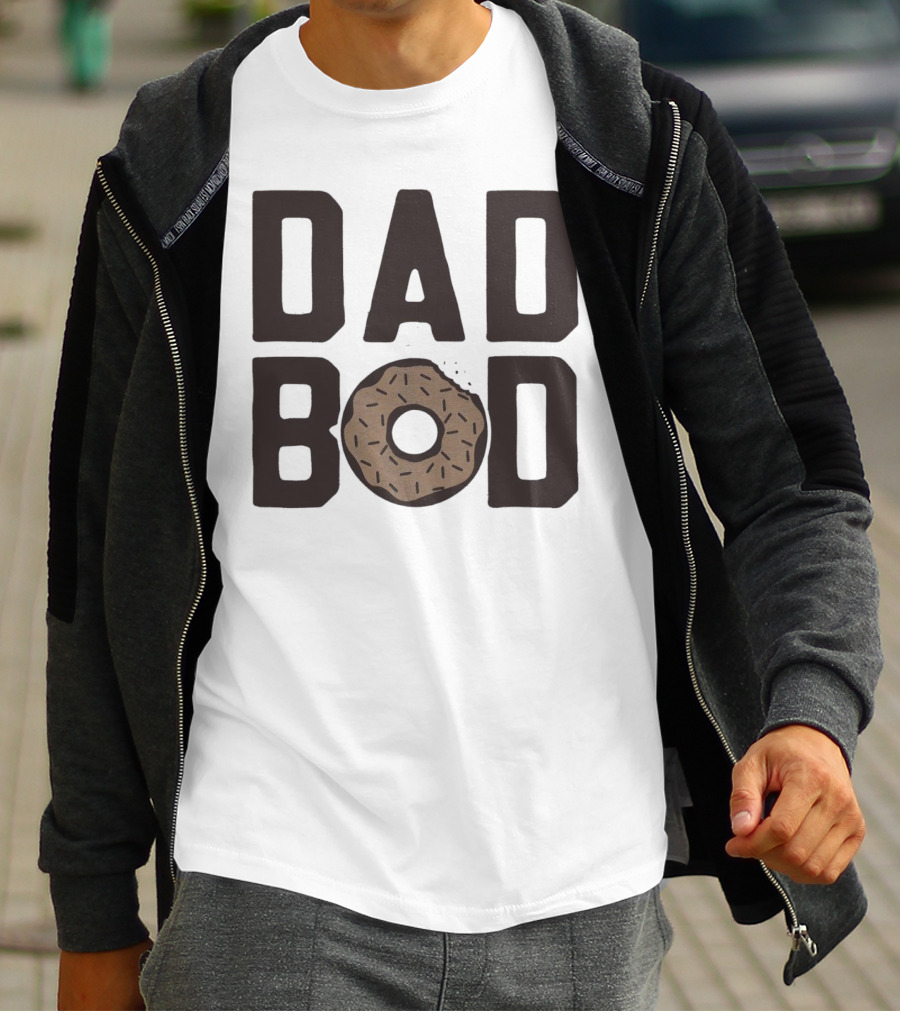 Dad Bod Donut Sprinkles Fun Playful T-Shirt