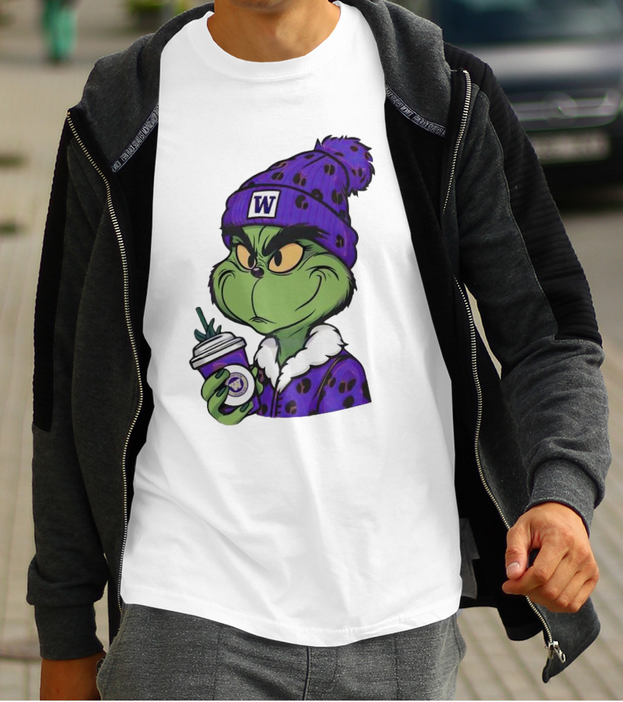 Grinch Boujee W Washington Huskies Coffee T-Shirt