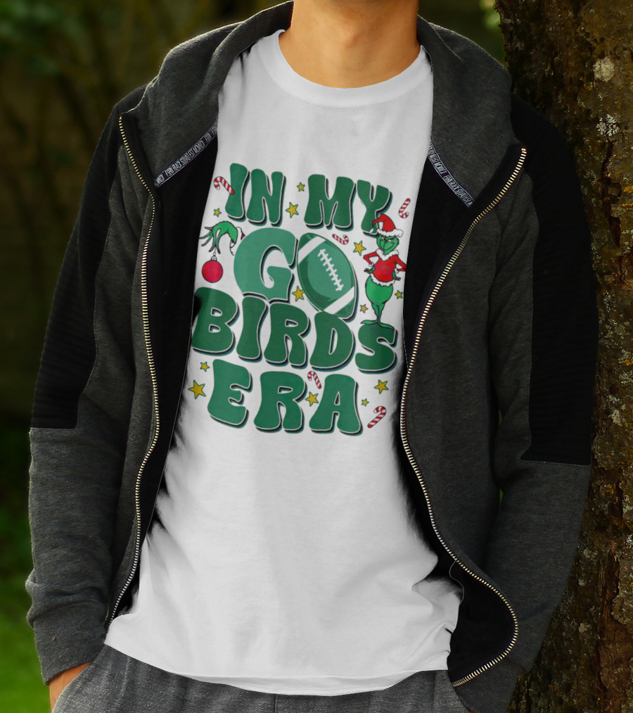 Grinch Go Birds Era Philadelphia Eagles Christmas T-Shirt