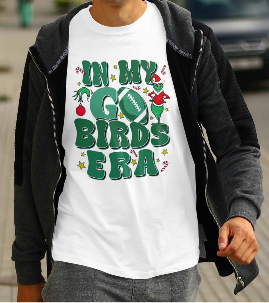 Grinch Go Birds Era Philadelphia Eagles Christmas T-Shirt