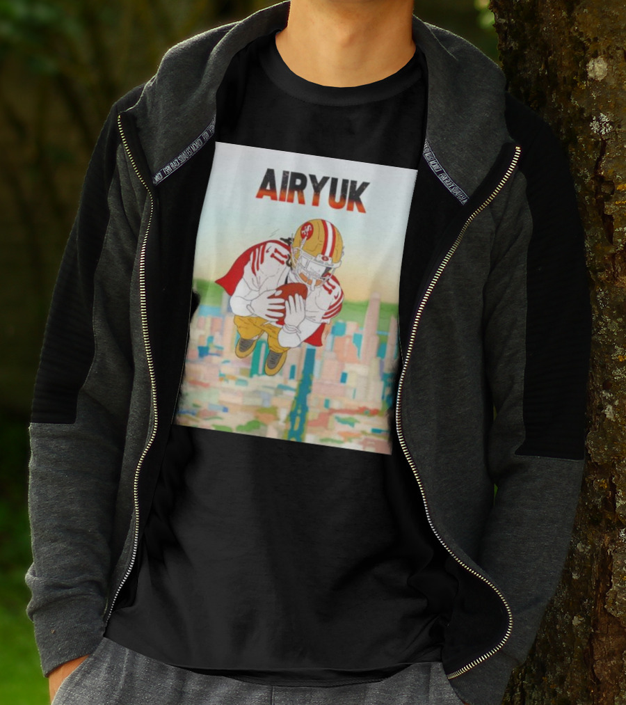 Rita Oak Airyuk San Francisco Football Player Skyline Catching Ball T-Shirt